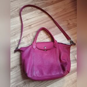 ** SOLD ** 💖 LONGCHAMP Le Pliage Cuir in Pink, size Small